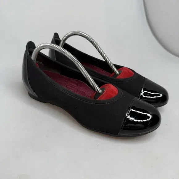 Munro Slip-On Loafer Shoes Size 6M Traveler Black Stretch Fabric Made In USA - Picture 3 of 16